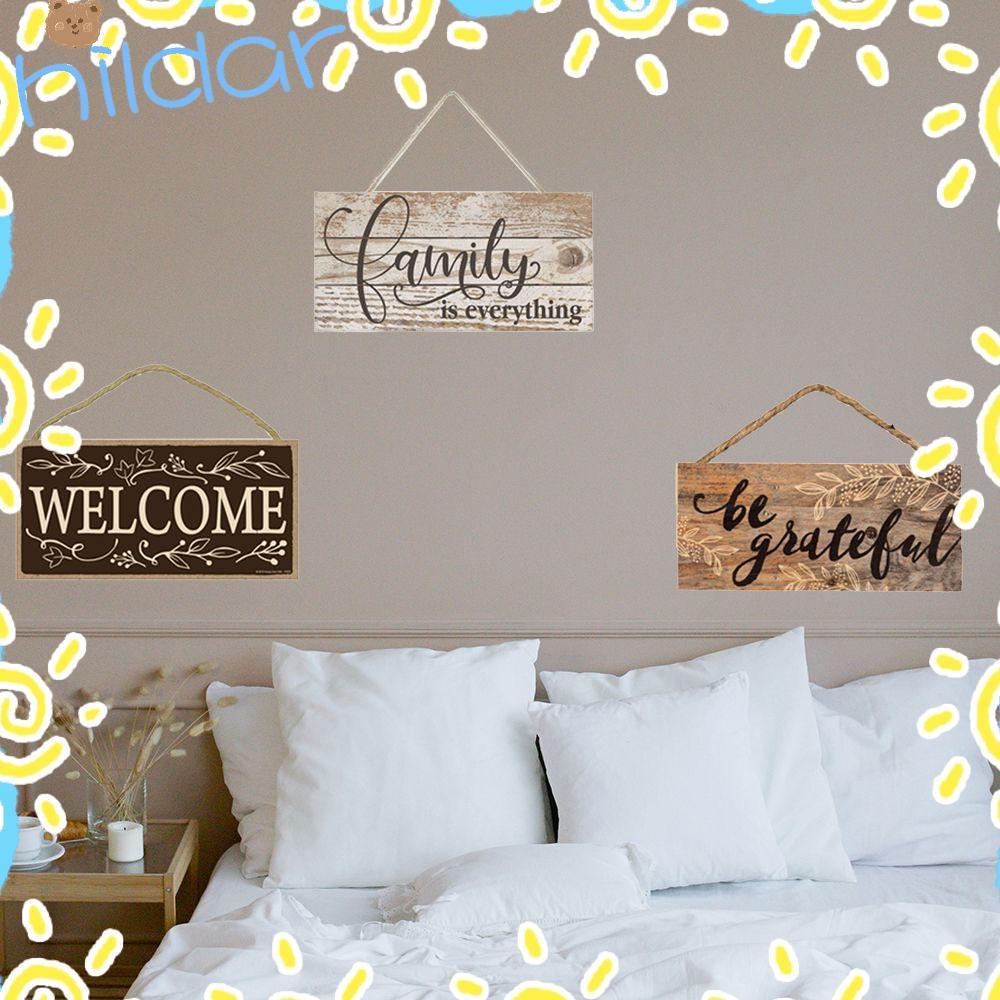 HLAR ยินดีต้อนรับ Plaques Sweet Home Family ตกแต่งป้ายแขวนประตู