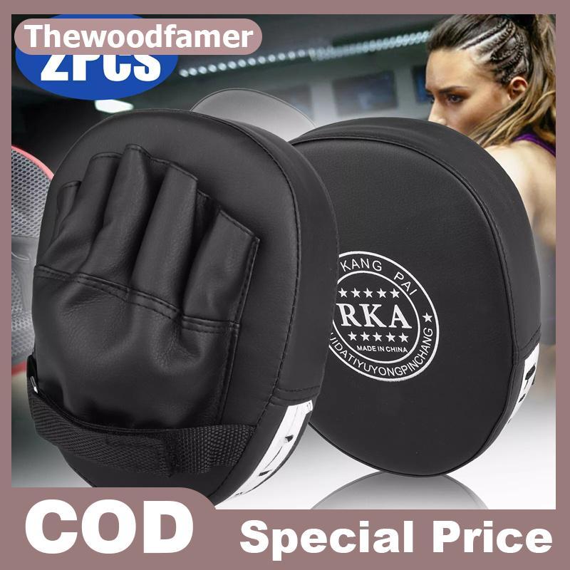 Thewoodfamer 2 ชิ้น/ล็อต Ki นวมชกมวย Pad Punch เป้าหมายกระเป๋าผู้ชาย MMA PU คาราเต้มวยไทยฟรีต่อสู้ S