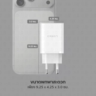 [ส่งไว] Orsen by Eloop C62T Combo หัวชาร์จ + สายชาร์จ 65W อแดปเตอร์ Type C GaN Charger Adapter หัวชาร์จเร็ว