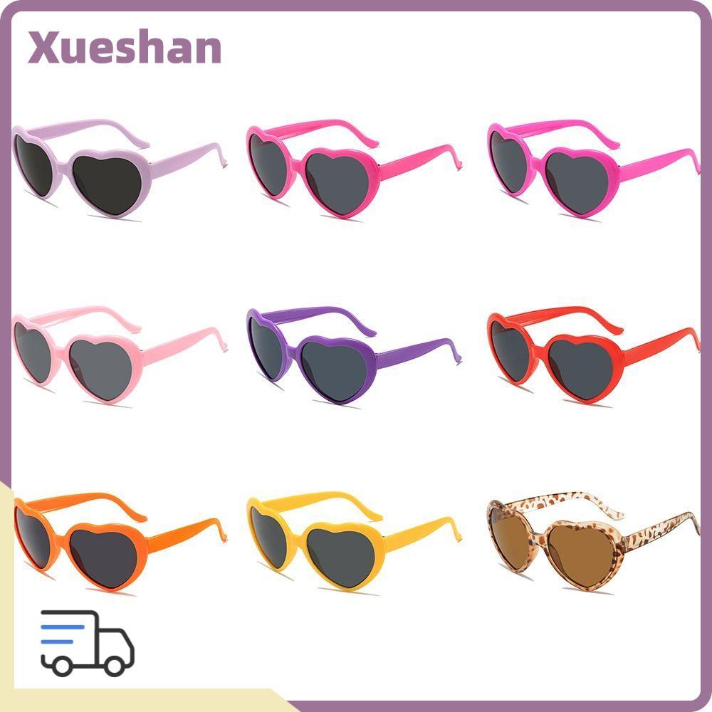 แว่นกันแดดทรงหัวใจ สำหรับคอสเพลย์และฤดูร้อน พร้อมป้องกัน UV400 แฟชั่นฮาโลวีนสำหรับผู้หญิง