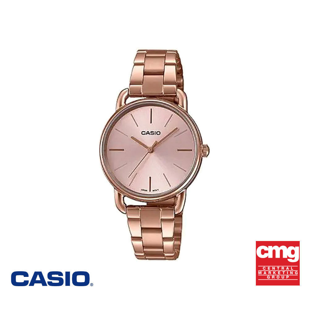 CASIO นาฬิกาข้อมือ CASIO รุ่น LTP-E412PG-4ADF วัสดุสเตนเลสสตีล สีชมพู