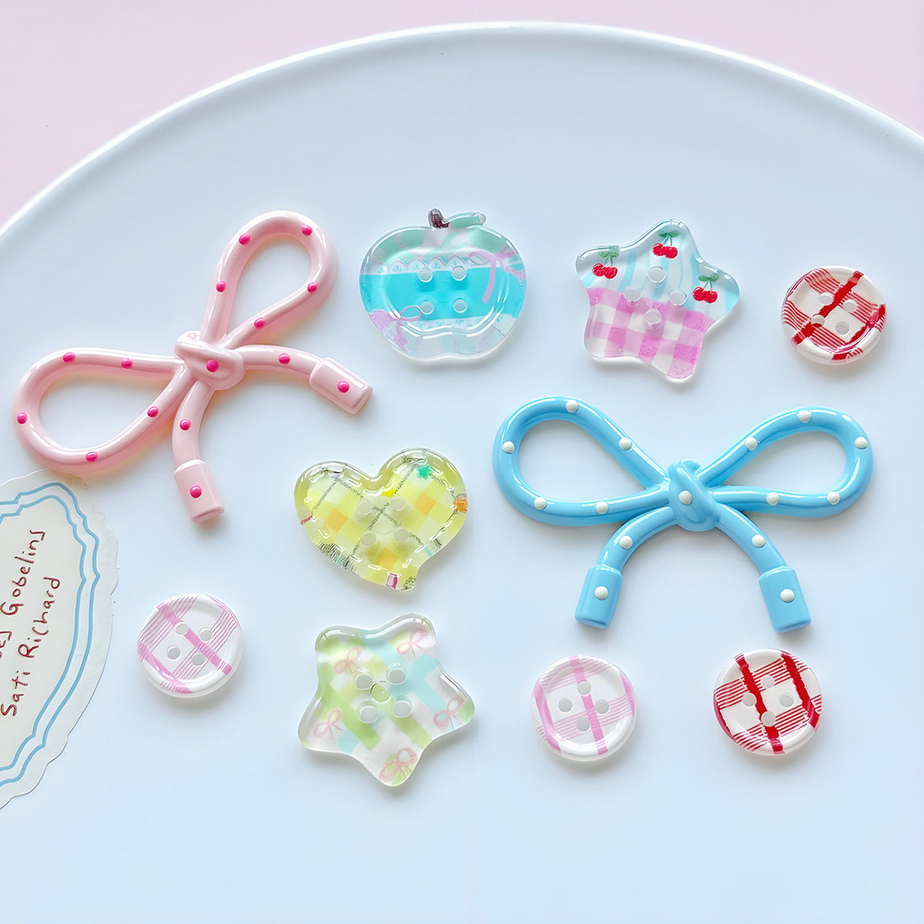 ชุดสูทหัวใจปุ่มสีมาการอง - DIY INS Clog หัวเข็มขัดรองเท้า Charm Pins