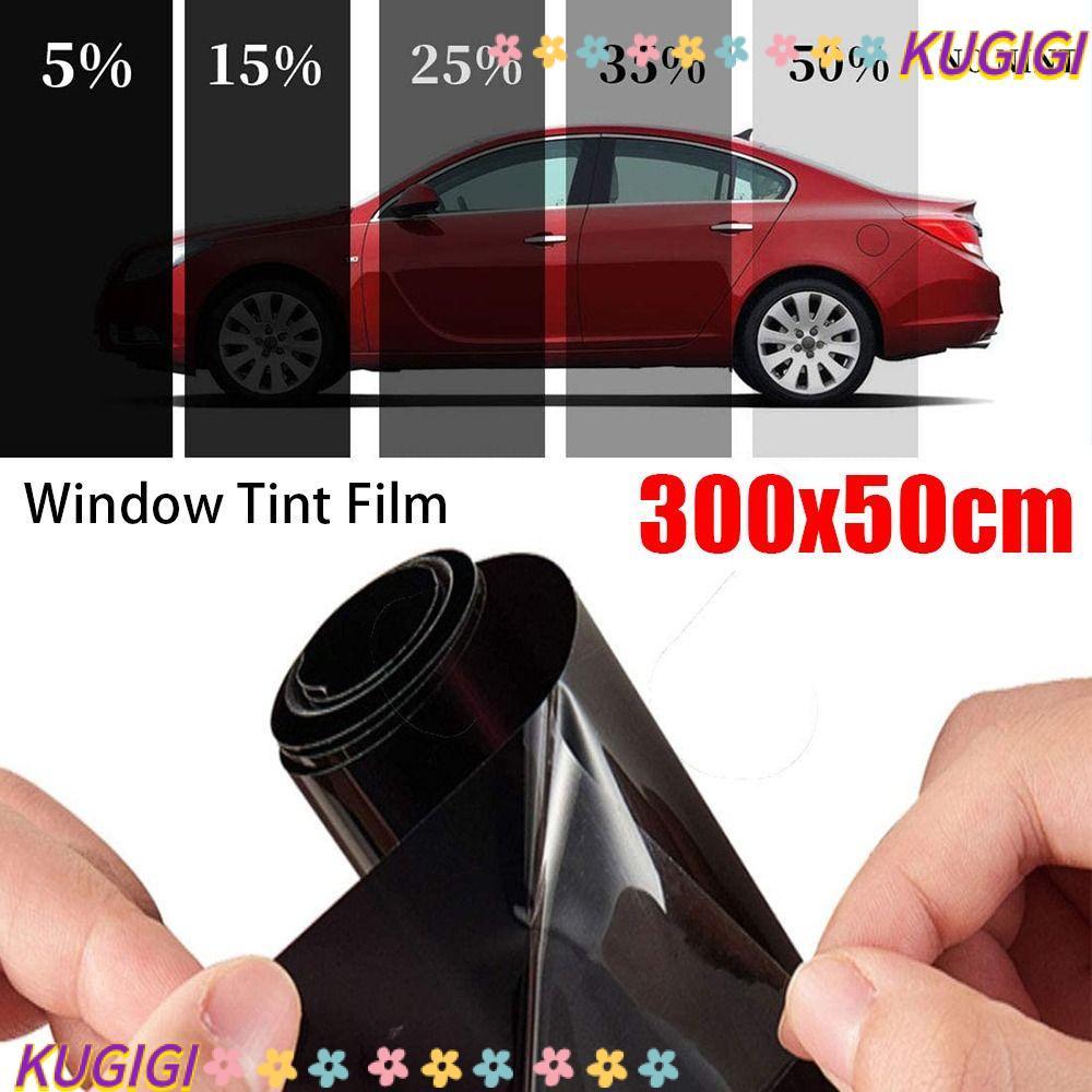 KUGIGI 1 ม้วน 50x3m Window Tint Film, UV Protection Scratch Resistance Car Foils, ทนทาน VLT 1%-50% ส