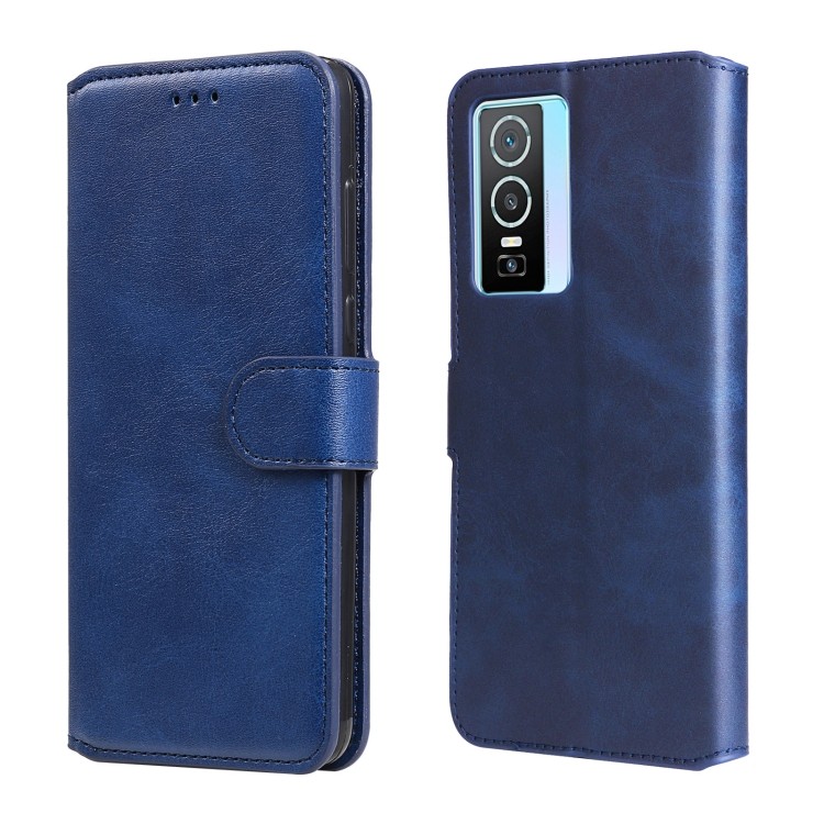 พร้อมส่ง For vivo Y76s / Y76 5G Classic Calf Texture Flip Leather Case