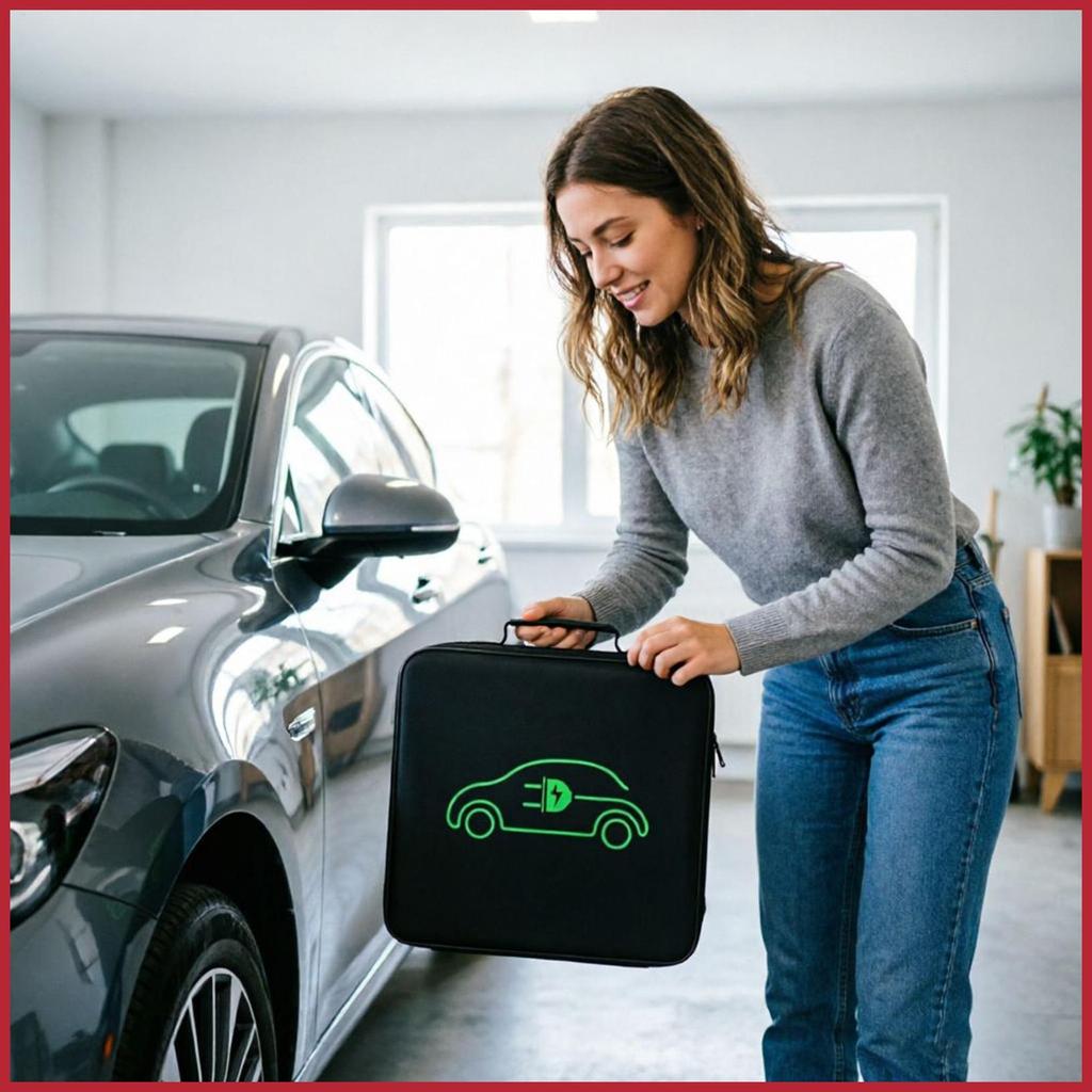 Car Charger Organizer กระเป๋ากันฝุ่นกันน้ํากล่องไฟฟ้า Car Charger Case EV สําหรับขับรถทุกวัน bhsydth