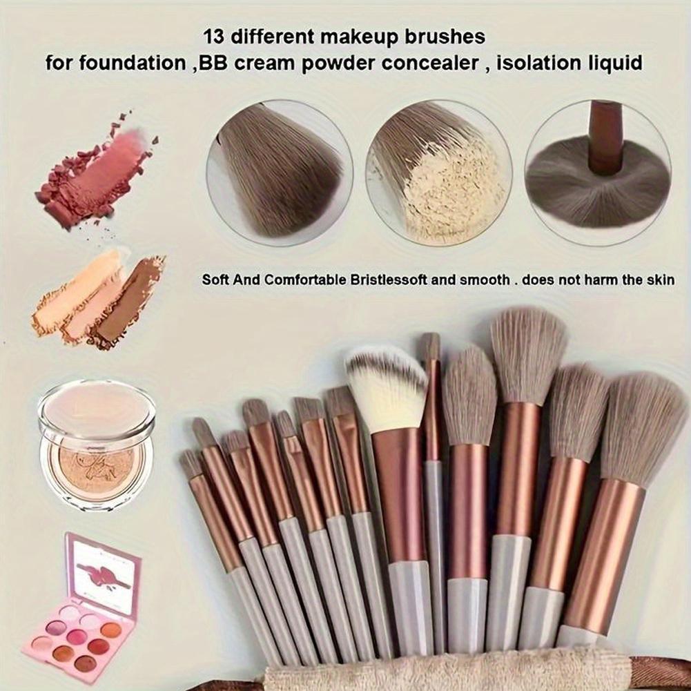 13 ชิ้นชุดแปรงแต่งหน้า Ultra Soft Blush Foundation แปรงครบชุด Highlighter Kit Face Eye O0g7