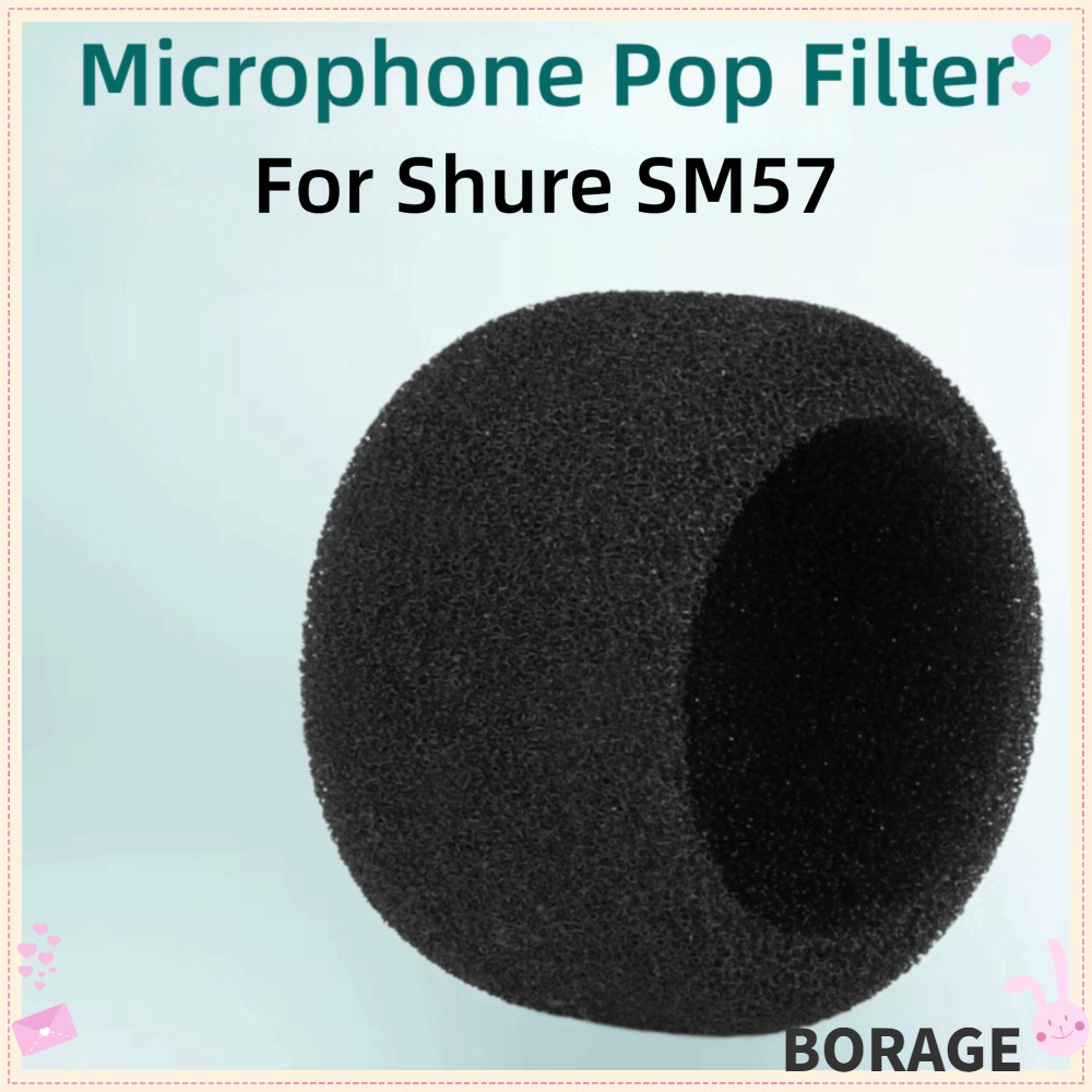BORAG Mic ฝาครอบกระจก, เปลี่ยนไมโครโฟนกันลม Pop Filter, การเพิ่มประสิทธิภาพเสียง Flocked ฟองน้ําโฟมล
