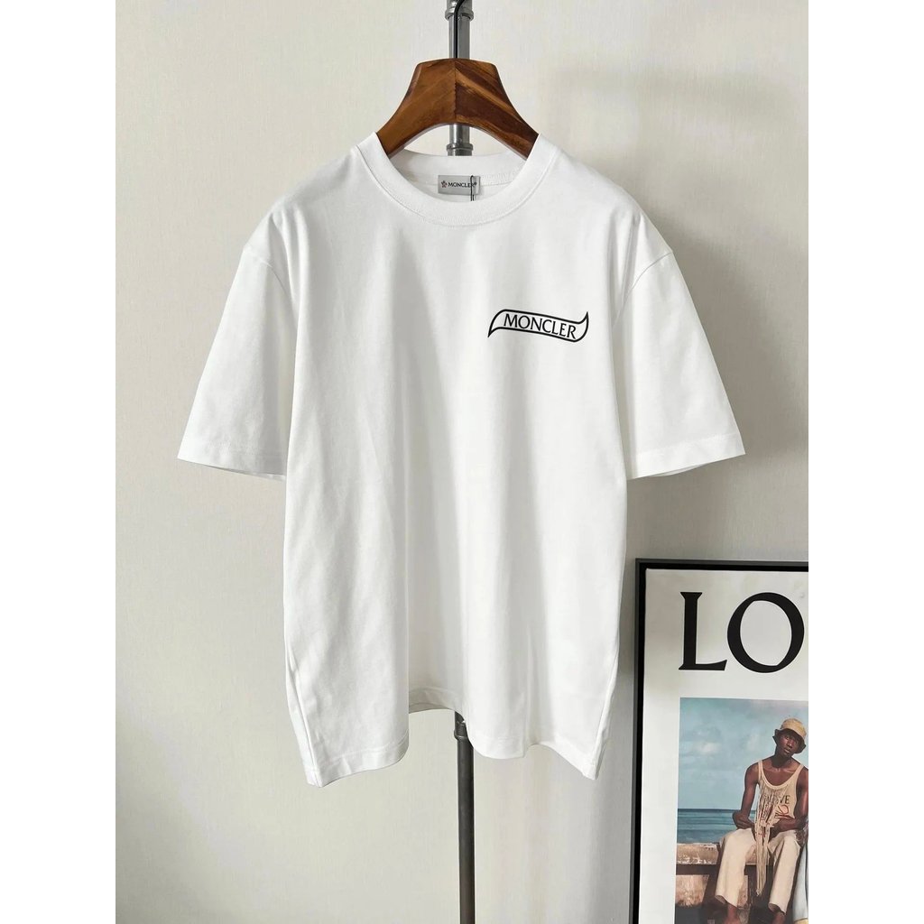 สไตล์เสื้อลําลองตรงกับผู้ชายผู้หญิงระบายอากาศ logoos ร้อยสไตล์สีขาว sst เรียบง่ายสบายมองโกเลียหลวมรอ