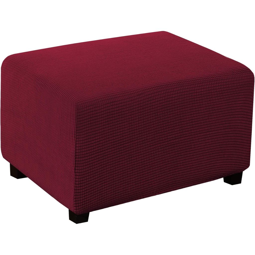 Turquoize Ottoman Slipcover ยืดสี่เหลี่ยมผืนผ้าสตูล Ottoman สําหรับห้องนั่งเล่นพับสตูลเฟอร์นิเจอร์ P