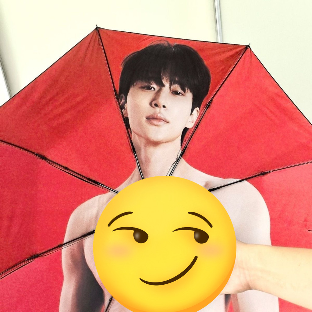 [สินค้าพร้อมส่ง] ร่มอัตโนมัติ บยอนอูซอก รักนี้มงลง ลายกล้ามท้อง