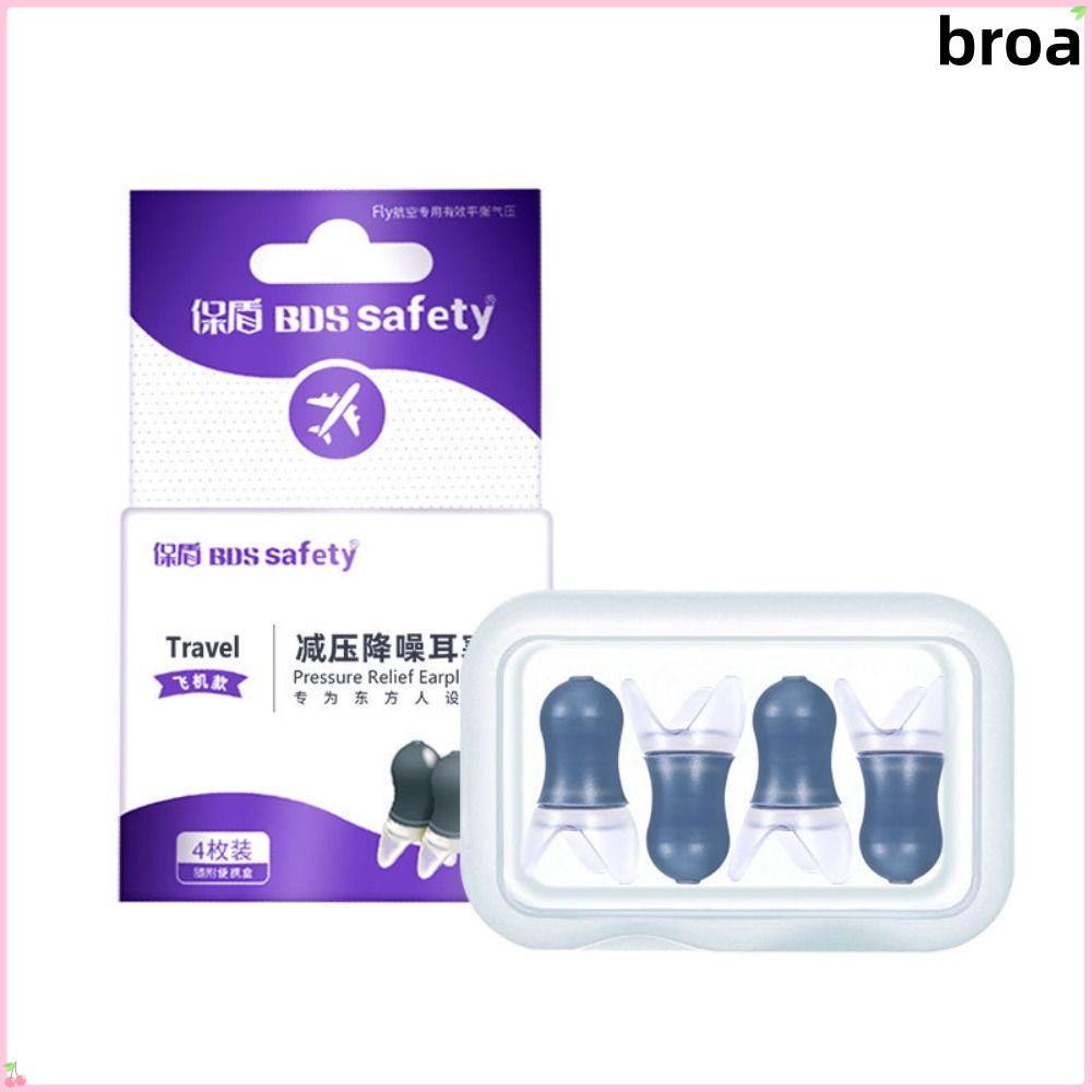 ปลั๊กหูเที่ยวบิน BROA, Anti-Tinnitus Soundproof Pressure Equalization Ear Plugs, Professional Reusable มัลติฟังก์ชั่นหูฟังลดเสียงรบกวน Travel