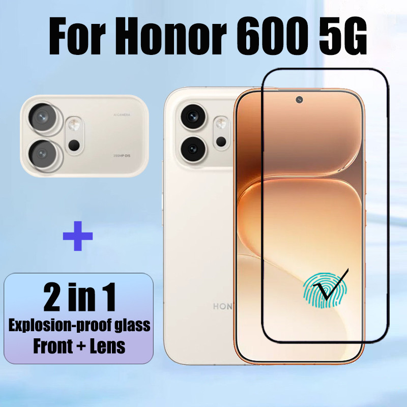2 in 1 Honor 600 ป้องกันหน้าจอ สำหรับ กระจกนิรภัยสําหรับ สำหรับ Honor 400 Lite 200 สมาร์ท 5G HD 2026