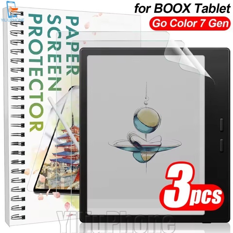 [Bless] ฟิล์มกันรอยหน้าจอ e-reader 1/2/3 ชิ้น Boox Go Color 7 - ฟิล์มกันรอยแบบยืดหยุ่นป้องกันรอยขีดข่วน - ฟิล์มกันหน้าจอป้องกันขีดข่วน E-book - หน้าจอหมองคล้ําเต็มรูปแบบ /Awe