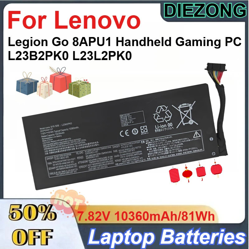 7.82V 10360mAh/81Wh L23M2PK0 แบตเตอรี่ Li-ion สําหรับ Lenovo Legion Go 8APU1 มือถือ Gaming PC L23B2P