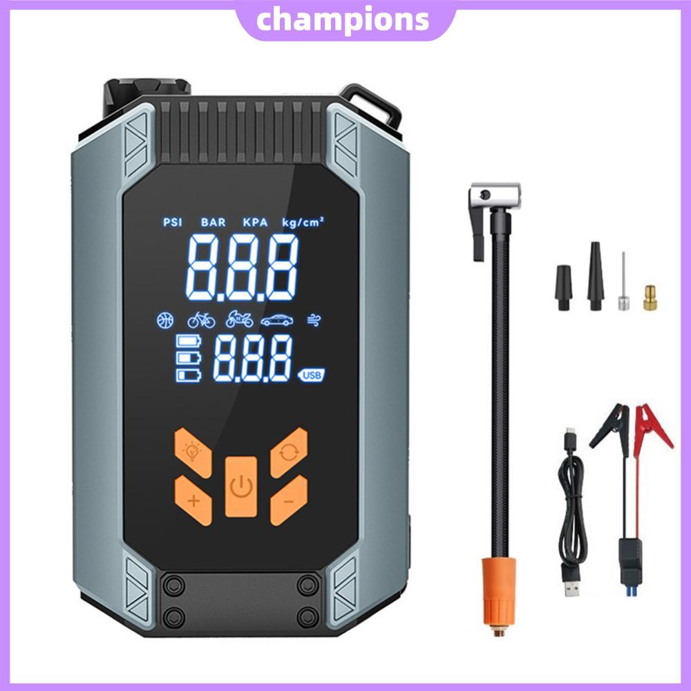 เครื่องอัดอากาศแบบพกพาพร้อม Jump Starter ปั๊มลมไฟฟ้าแบตเตอรี่รถยนต์ Jump Starter สําหรับรถยนต์ SUVs 