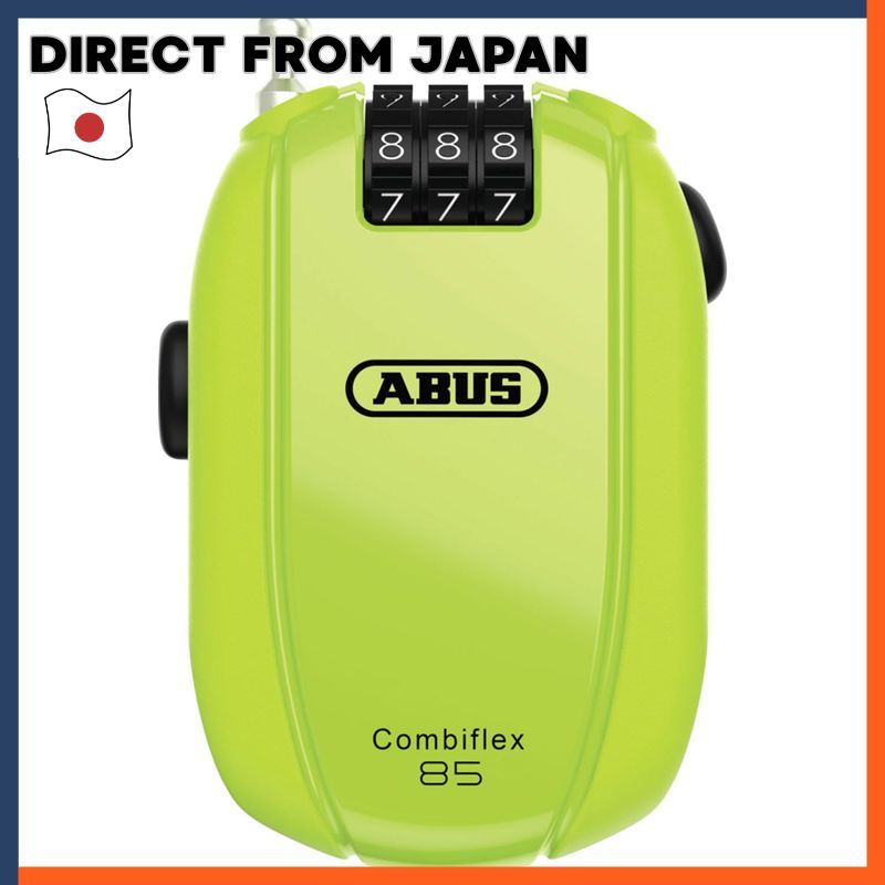 Abus Combiflex Portable Bicycle Wire Lock Dial Combination Retractable For Helmet Stroller Snowboard