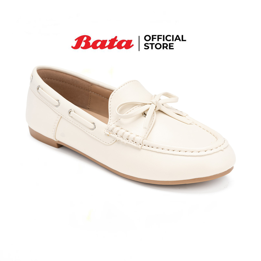 Bata บาจา รองเท้ามอคคาซีน แบบสวมส้นแบน สำหรับผู้หญิง รุ่น VIRGINIA สีดำ 5316314 สีเบจ 5311314 สีน้ำตาล 5313314