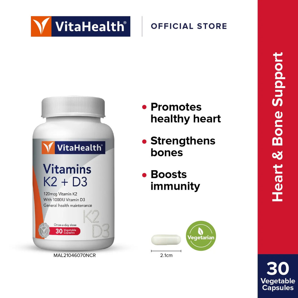 VitaHealth Vitamins K2 + D3 [Expiry 9/2027]
