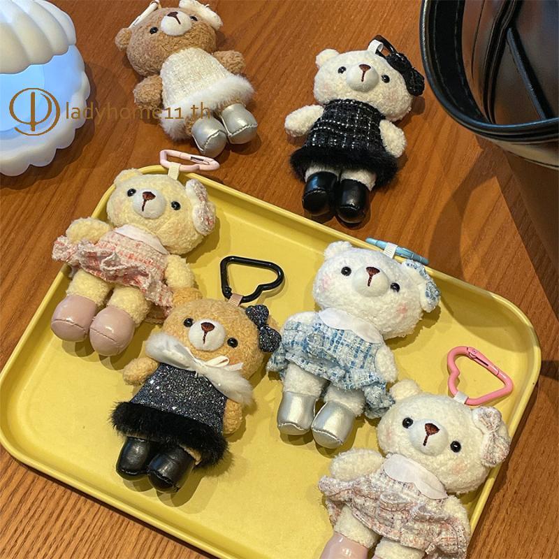 ONELADY การ์ตูนหมีน้อยพวงกุญแจตุ๊กตาตุ๊กตาจี้ Creative Soft พวงกุญแจสําหรับเด็กผู้หญิงกระเป๋า TH