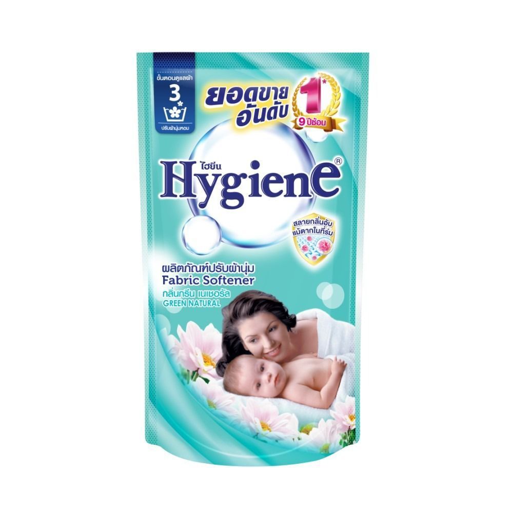 ไฮยีนน้ำยาปรับผ้านุ่มเขียว รีฟิล 500 มล. HYGIENE FABRICSOFTENER GREENREFILL500ML.