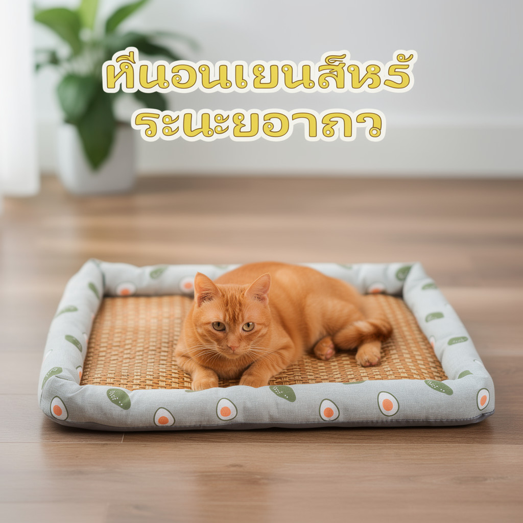 ที่นอนสัตว์เลี้ยงเย็น ที่นอนแมวอุโมง ผ้าไหมเย็น รูปที่ 4
