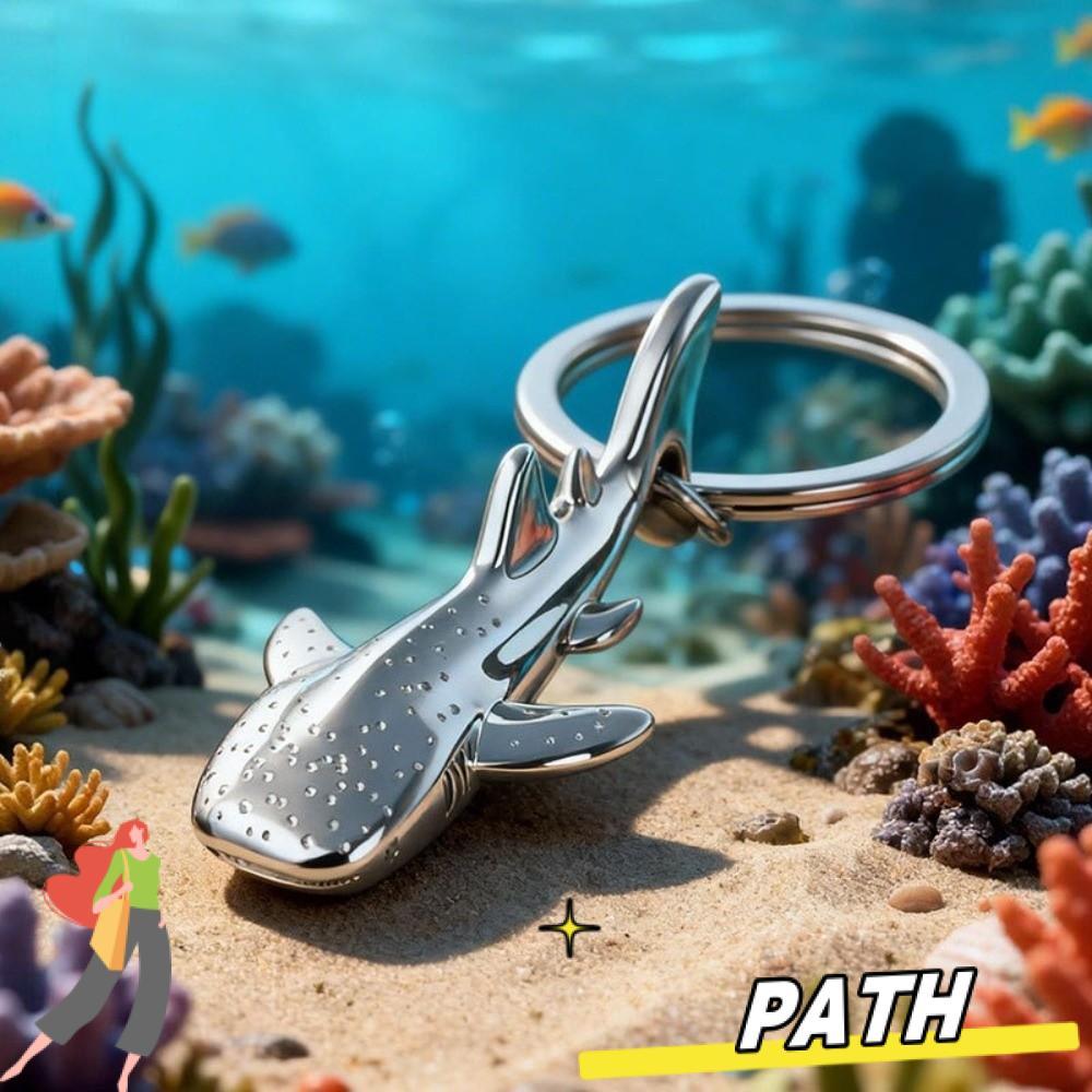 PTH Mixer Truck Key Chain, Cruise Ship Metal Whale Shark Keychain, Creative Portable Simulation Mech