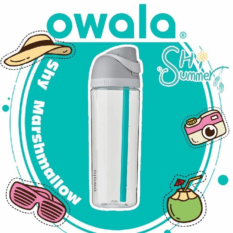 Owala FreeSip ขวดใส 25oz - วัสดุ Tritan กันรั่ว & พร้อมส่ง
