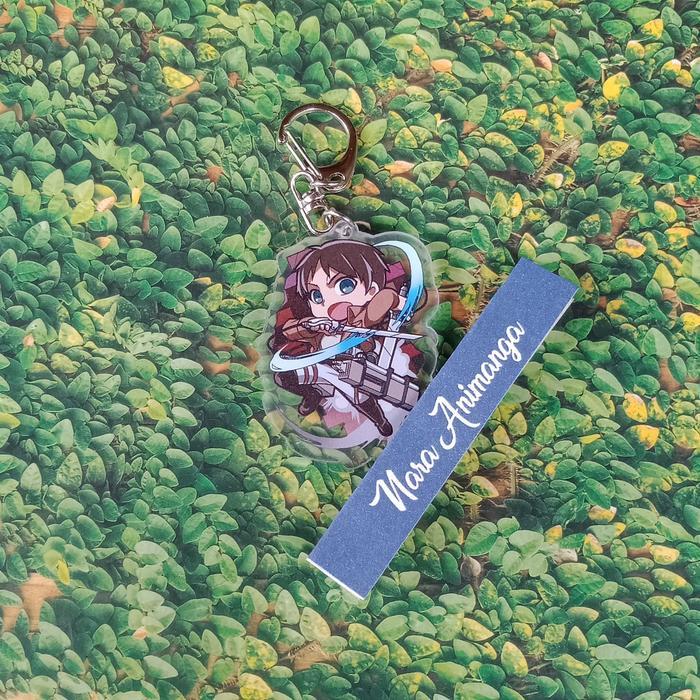 Nara Animana Gantungan Kunci Akrilk Anime Attack On Titan Levi Eren Mikasa - Eren