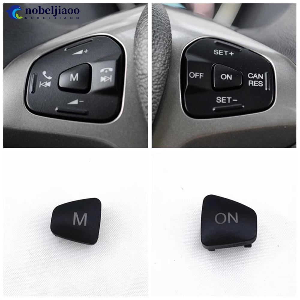 NOBELJIAOO พวงมาลัยรถเสียงปุ่ม Cruise Control สวิทช์ M ON ปุ่มสําหรับ Ford Escort Fiesta MK7 MK8 ST 