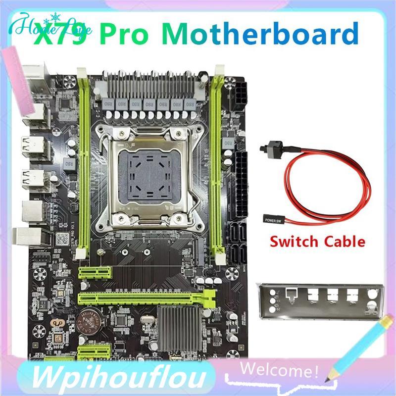 [HoME & life] X79 Pro เมนบอร์ด LGA 2011 DDR3 Gigabit Ethernet เมนบอร์ดสําหรับเล่นเกมรองรับ E5 V1 V2 