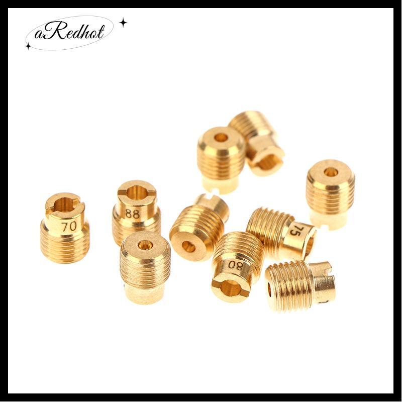 YCG 10 ชิ้น Jets Moto คาร์บูเรเตอร์ช้า Air Jet สําหรับ GX140 GX160 GX200 GX390 212CC Mini Bike Go Kart FCR หลัก Jets Carb Jet หัวฉีดน้ํามันเชื้อเพลิงใหม่