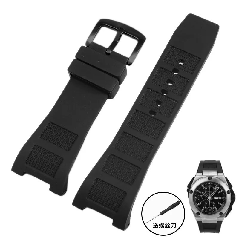 Waterproof Breathable Silicone 30mm Watchband Men for IWC Engineer Iw323601 Iw376501 Iw322503 Concav