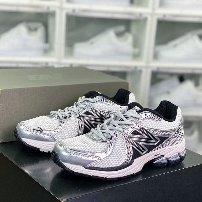 Ew Balance 860 v2 เงินสีดํา retro กีฬารองเท้าผ้าใบสําหรับผู้ชายและผู้หญิง sneakerml860xd