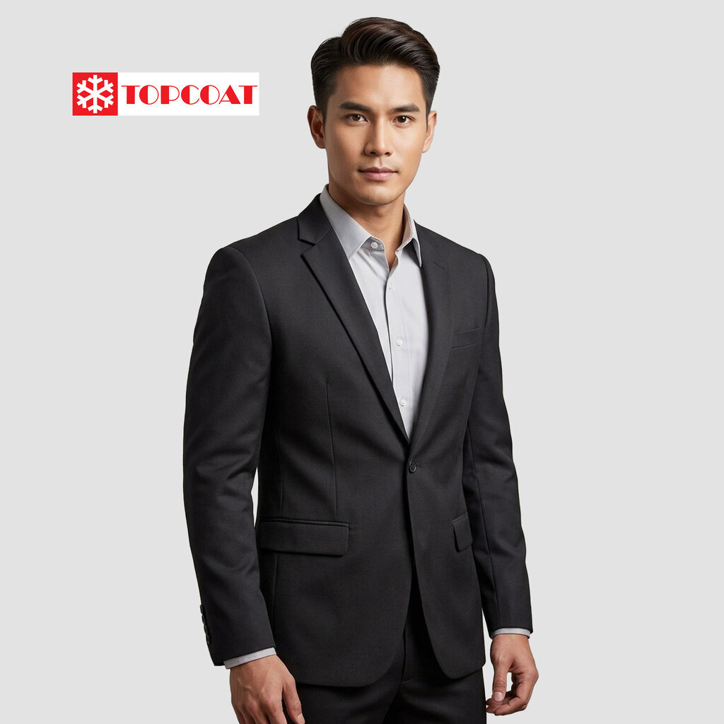 TOPCOAT สูททำงานสำหรับผู้ชาย (Urban Classic) ซับในทั้งตัว ผ้าลื่น ระบายอากาศทรงสวย (1 ตัว) L-4XL