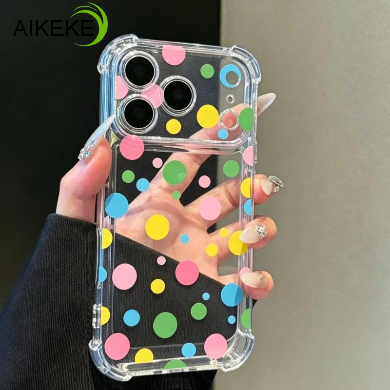 สีสัน Dopamine Polka Dots เคสโทรศัพท์ใสสําหรับ Honor X9 X9A X9B X9C สมาร์ท X8 X8A X8B X8C X8D X7A X7