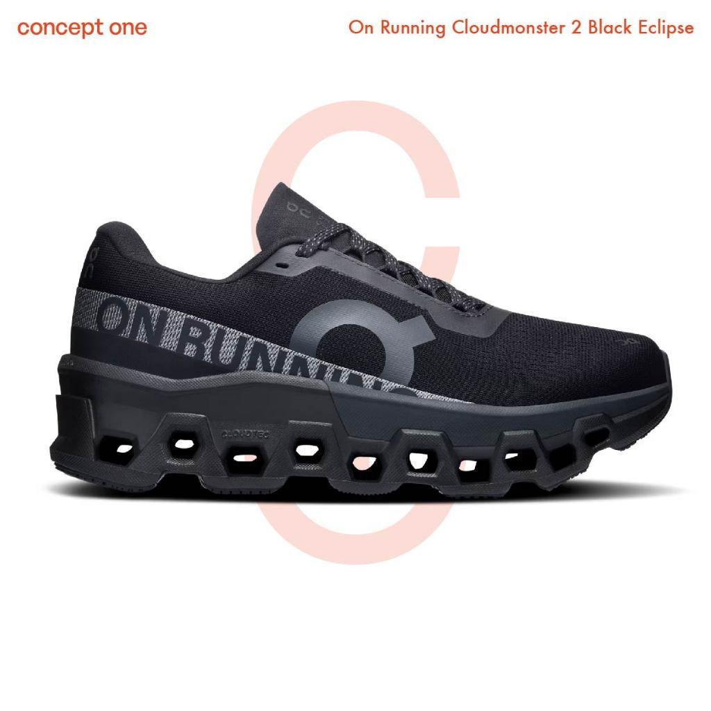 Conceptone On Running Cloudmonster 2 สีดําสีเทาบุคลิกภาพ (M) รองเท้ากีฬา O79Z