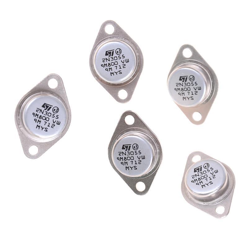 <Activee> 5 ชิ้น 2N3055 NPN AF Amp Audio Power ทรานซิสเตอร์ 15A 100V Nice