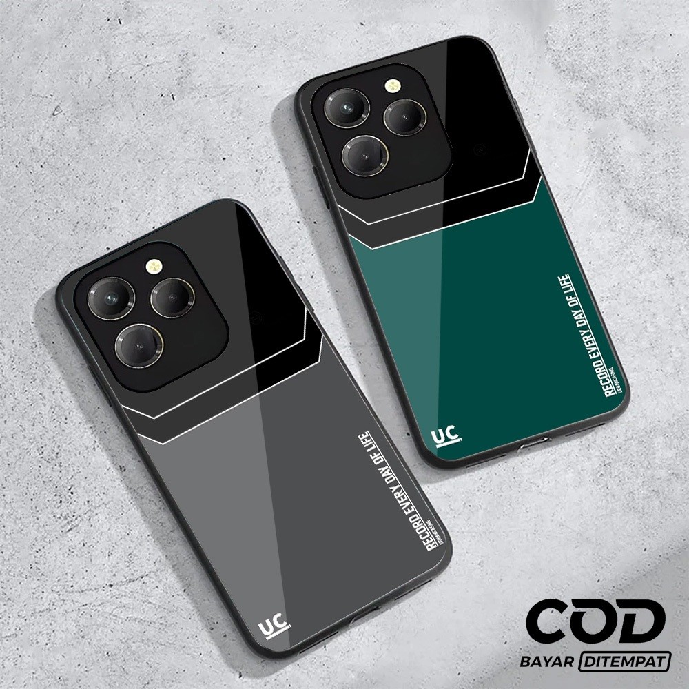 Softcase Glass Infinix Hot 40 Infinix Hot 40i Infinix Hot 40 Pro ล่าสุด 2024 [M64] เคสเคลือบเงา Infi