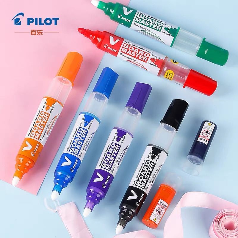 ญี่ปุ่น Japan PILOT PILOT ปากกาไวท์บอร์ด V ของเหลวตรงหมึกความจุขนาดใหญ่เขียนเรียบ Quick-Drying Easy-