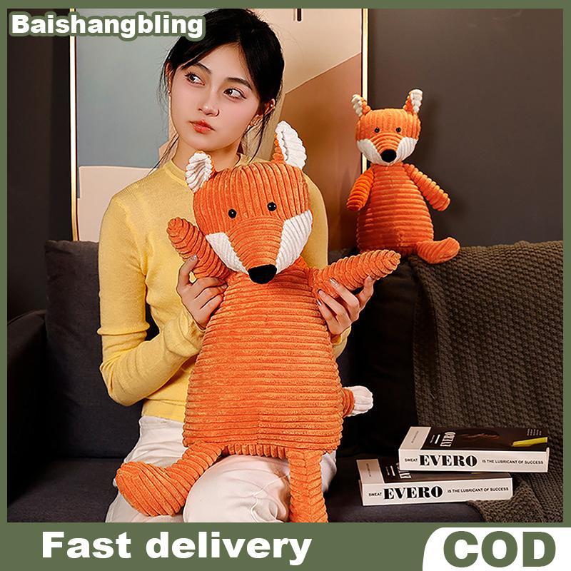 BSBL ป่าสัตว์ป่าคอสเพลย์ตุ๊กตาสัตว์ลาย Plush สีส้ม Fox ตุ๊กตาของเล่น Huggable Sleepingpanion สําหรับ