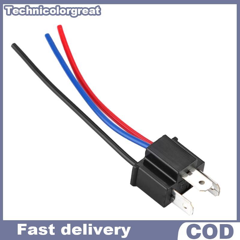 Tcgt 9003 H4 หลอดไฟ Soet ชายอะแดปเตอร์ Connector ไฟหน้ารถหมอกโคมไฟชายอะแดปเตอร์ Soet สายไฟสายรัดไฟหน