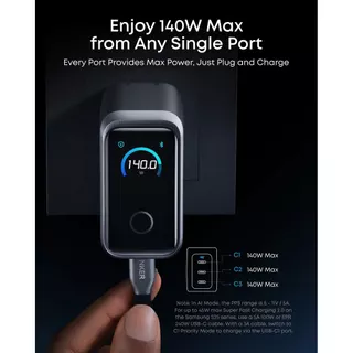 🔥ถูก/แท้🔥Anker Prime Charger 160W 3 Ports Smart Display ชาร์จไว