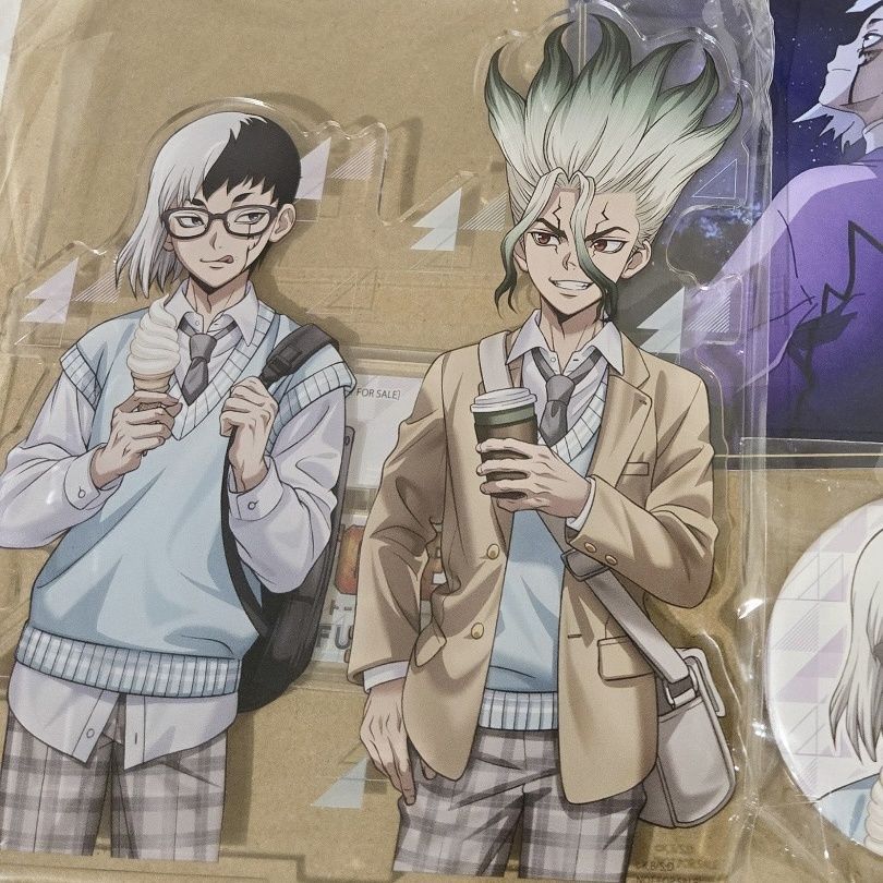 Senku Ishigami อะคริลิครูปจอแสดงผลอะนิเมะ Dr.STONE พวงกุญแจคอลเลกชันตกแต่งโต๊ะเครื่องประดับ Accesorios Gen Asagiri