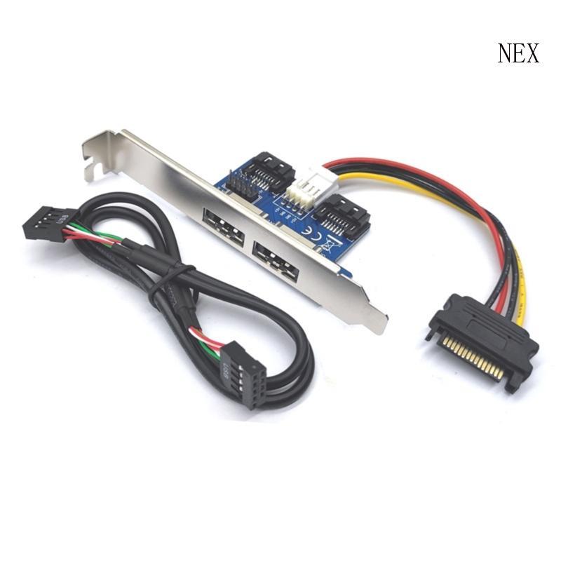 การ์ดอะแดปเตอร์ NEX SATAs to Power Over ESATA สําหรับ HDD 2 5 3 5 นิ้วและออปติคัลไดรฟ์