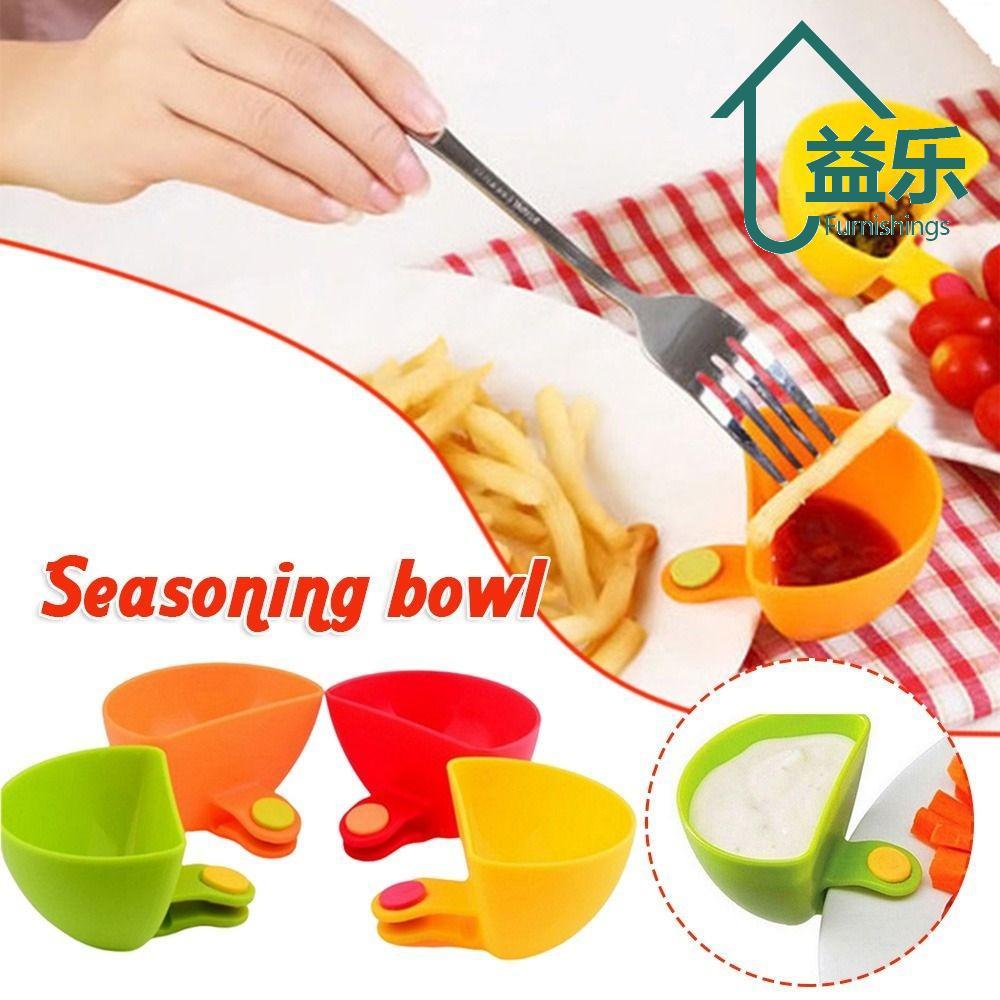 ANTINON Dip Clip Bowl, Multi-Purpose Clip-On Spices Dip Container Bowl, สีสันพลาสติก Gadgets ห้องครั