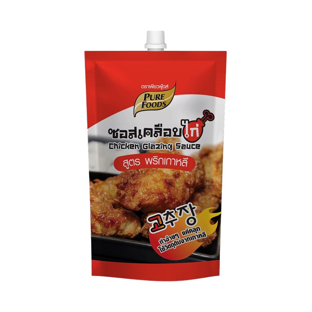 เพียวฟู้ดส์ ซอสเคลือบไก่สูตรพริกเกาหลี 180 กรัม CHICKEN GLAZING SAUCE KOREA CHILI 180 G