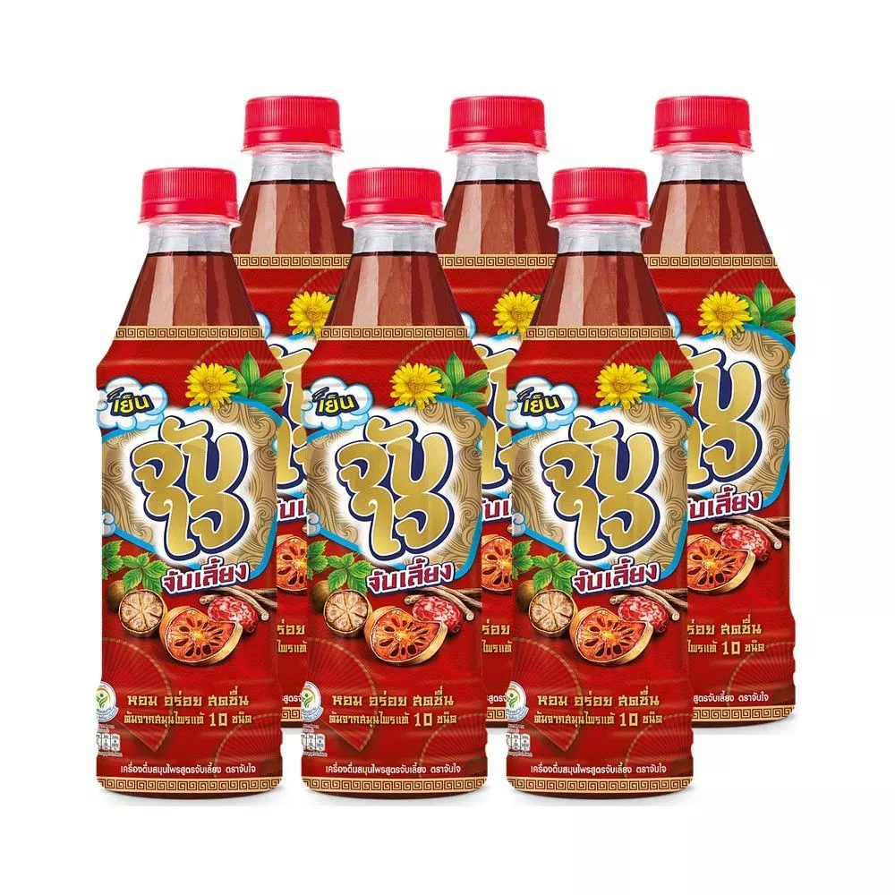 [สินค้าส่งด่วน] จับใจ สมุนไพรจับเลี้ยง 350 มล. X 6 JUB JAI HERBAL DRINK JUB LIANG 350 ML. X 6