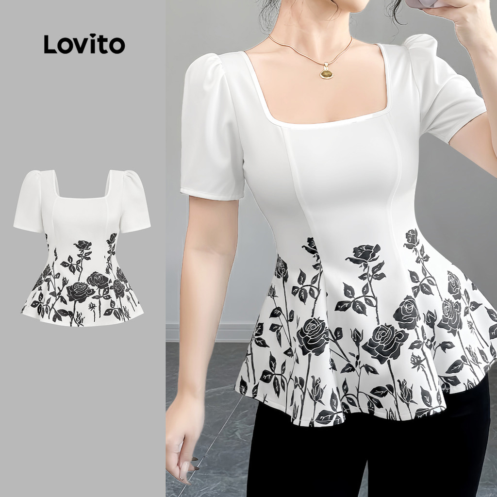 Solid Color Ladies Elegant Simple Shirt--BLK4P1D915