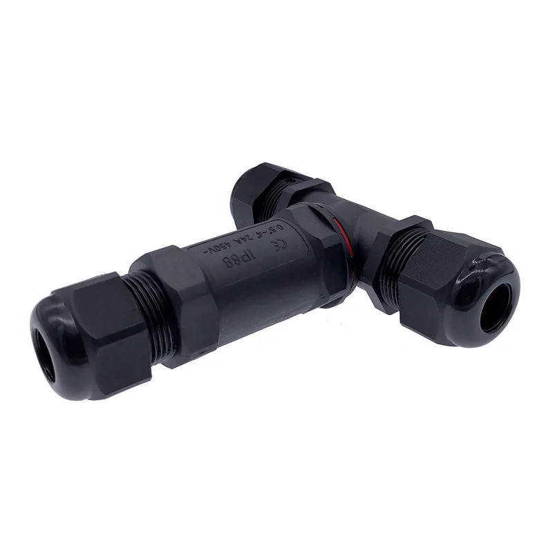 T สาขา T-type quick tee Connector IP68 ขั้วต่อกันน้ํา 2/3/4/5pin สายสายไฟ gland sleeve Connector