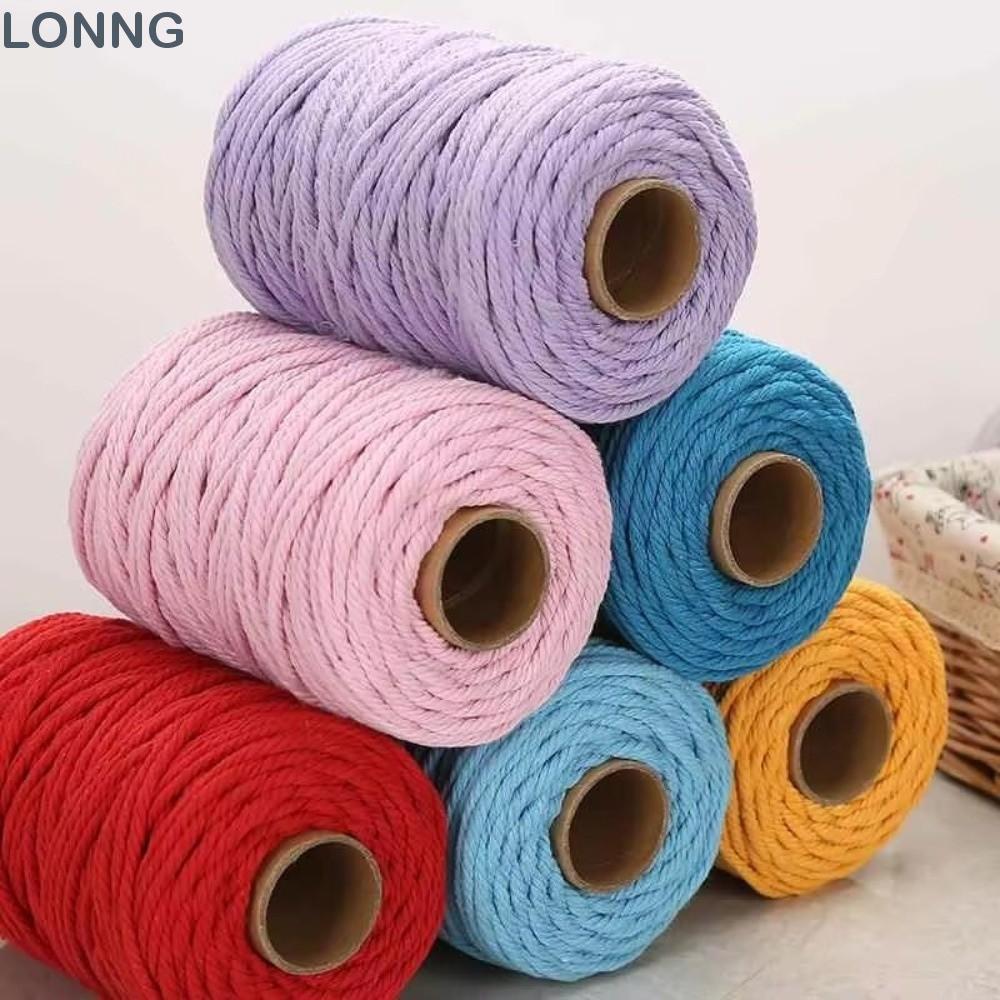 LONNG DIY Cat Scratching Post Rope, สีสัน Handmade Cotton Rope Scratching Post, 3 มม. เส้นผ่านศูนย์ก